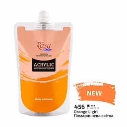 Фарба акрилова Rosa Studio Помаранчева світла 456, 200 мл CD