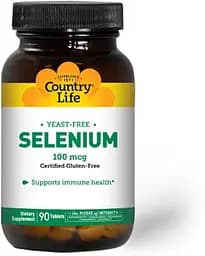 Вітаміни та мінерали Country Life Selenium 100 mcg, 90 таблеток