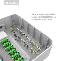 Мережевий фільтр-подовжувач СolorWay 3 розетки/6USB (CW-CHE36B) - мініатюра 6