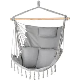 Бразильське крісло-гамак Outtec Boho XXL сіра