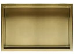 Вбудована полиця Rea 30x60 brushed gold з обідком REA-05608, Золотий - мініатюра 3
