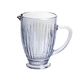 Кувшин для напитков 1.2 л ребристый из толстого стекла голубой HP-19-235 кувшин лимонадник Yiwu HP-19-235