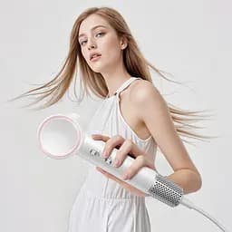 Фен компактний Hoco HP16 High speed hair dryer з гарячим і холодним повітрям білий - мініатюра 8