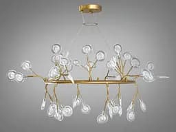 Новинка 2024 люстра підвіс "Світлячок", на 54 лампи, золото сатин