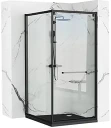 Душова кабіна Rea Space In 80x100 black REA-K8882, Чорний, Універсальна, прозорий - мініатюра 8