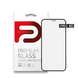 Захисне скло на Apple iPhone 12 Pro Max з олеофобним покриттям, Pro 3d, повне проклеювання, антистатичний і пиловідштовхуючий шар, 9H, самоклеючеся, 3D, на весь екран, антистатичний клей, оригінал ArmorStandart (ARM57356)