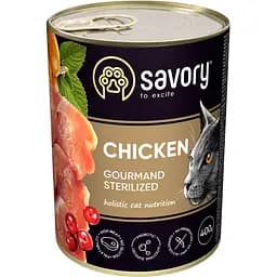Влажный корм Savory для стерилизованных кошек с курицей 400 г