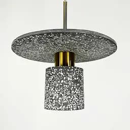 Підвіс Terrazzo Cylinder із сірим бетонним плафоном 30 см в стилі Ар-деко Line.F MJ 162-300 BK - мініатюра 3