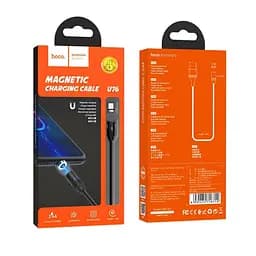 Кабель Hoco U76 Pisces Cable USB to MicroUSB 3A 1,2m Black - мініатюра 2