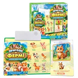 Интерактивная книга WToys "Приключения на Ферме" озвучена на украинском языке, звук, сенсорные кнопки, доска для рисования и маркер, 8 страниц, липучки 74461
