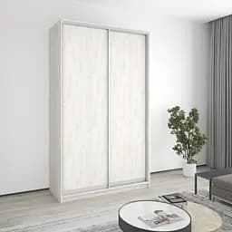 Шкаф-купе двухдверный MebelStar Стандарт AL 2ДСП 140x60x240 см Аляска серый (MBS-3649)