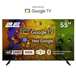 Телевізор 55" LED 4K 60Hz Smart Google TV Black 2E teh0018418 - мініатюра 2