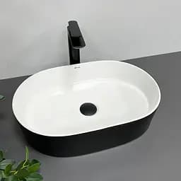 Умивальник VBI Verona 50 black white накладний VBI-011309, Чорний