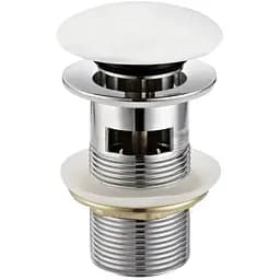 Клапан донний Pop-up, латунь, білий глянець, 1 1/4, з переливом Imprese BWF000000740, Білий