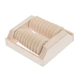 Масажер для стоп дерев'яний для профілактики плоскостопості та рефлекторного масажу на 2 ролики на одну ногу, Woodly 87039