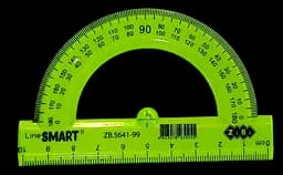 Транспортир 100 мм, тонированный, SMART Line ZB.5641-99 ZiBi (4823078930255) салатовый