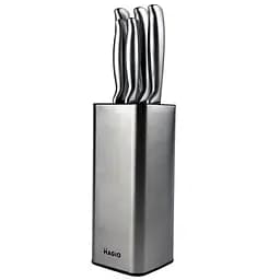 Универсальный набор 5 кухонных ножей с подставкой ножи из нержавеющей стали для кухни Magio MG-1094 Серый