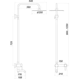 Душова система Globus Lux Wien SBT2-SH-02 - мініатюра 5