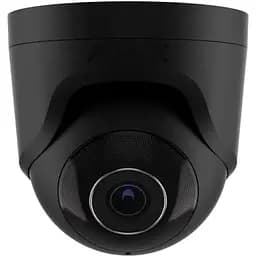 IP-Камера дротова Ajax TurretCam, 8мп, 2.8мм, Poe, True WDR, IP 65, ІЧ 35м, аудіо, кут огляду 100° до 110°, купольна, чорна