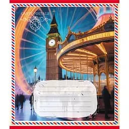 Зошит учнівський "Листівка" Leader 024-560268L-5 в лінію, 24 аркуші