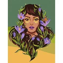Картина по номерам "Весенняя красавица" ©pollypop92 Ideyka KHO2562 30х40 см