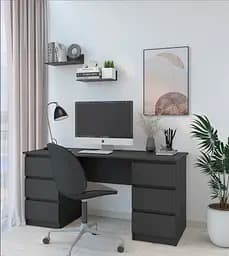 Письмовий стіл MebelStar Нео СК-6 160x60x75,5 см Антрацит (MBS-1007)