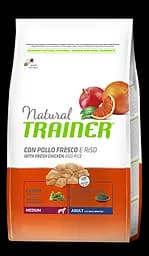 Сухий корм Trainer Natural Adult Medium Con Pollo Fresco, Riso & Aloe Vera для собак середніх порід 3 кг