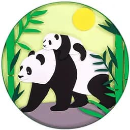 Набор картина 3D Rosa Talent Панды МДФ грунтованное 4 слоя 25х25 см