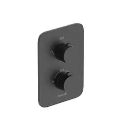 Термостат скрытого монтажа на 3 потребителя Imprese Bilovec black matt f04600910AB, Черный матовый