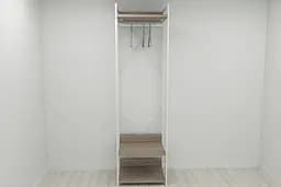 Шафа Гардероб Уні секція 1 серії Конект Ferrum-decor 220x60x50см Білий метал ДСП Дуб Сонома Трюфель 32 мм (FRD-104510)