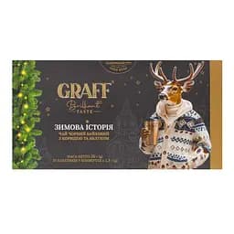 Уцінка. Чай чорний байховий Graff Winter story з корицею та яблуком у пакетиках 36 г (20 шт. х 1.8 г) - мініатюра 2