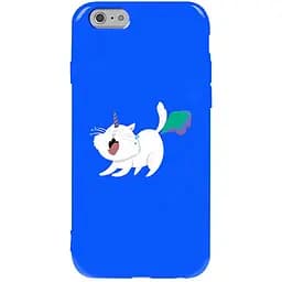 Чохол-накладка Toto Pure TPU 2 mm Print Case Apple iPhone 6/6s #6 Cat Puk Blue
