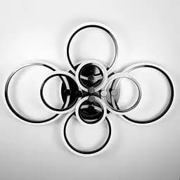 Світлодіодна люстра Senta на 8 кілець в чорному корпусі Line.F A 2374/8 RGB BK