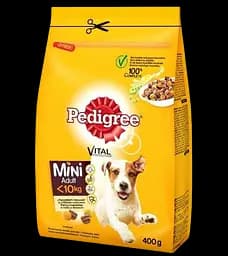 Сухий корм для дорослих собак маленьких порід Pedigree, курка та овочі, 400 г