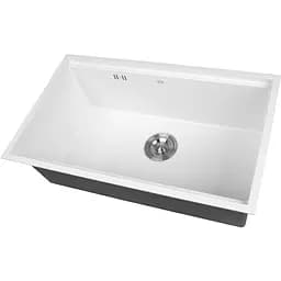 Біла мийка на кухню Nett NW-7042 під стільницю 1 мм з нержавійки