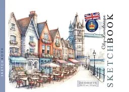 Скетчбук 7БЦ 148x105 мм, 24 аркуші, офсетний папір 100 г/м², чисті аркуші, матова ламінація, дизайн 24333