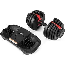 Гантель розбірна регульована Gymtek 2.5-24 кг червона