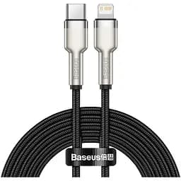 Дата кабель USB-C to Lightning 2.0m Cafule Metal PD 20W black Baseus (CATLJK-B01)