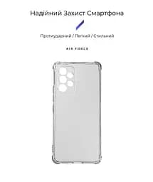 Прозрачный чехол для Samsung Galaxy A53 5G (A536) с защитой камеры и усиленными бортами, тонкий, силиконовый, бесцветный, ударопрочный, противоударный бампер с закрытой камерой, ArmorStandart (ARM66417) - мініатюра 2