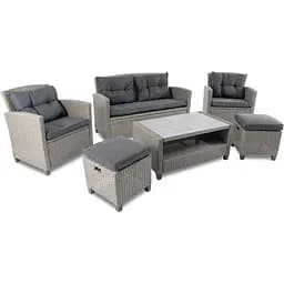 Набір садових меблів Di Volio Firenze сірий/графітовий