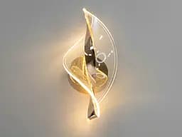 Бра настінне LED Diasha F3851-1, 6W, 330lm, 220V, золото, акрил, метал, сучасний стиль для дому - мініатюра 5