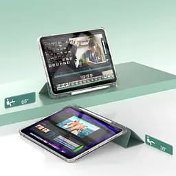 Чохол-книжка BeCover Soft Edge з кріпленням Apple Pencil для Apple iPad Air 11" M2/M3 2024/2025 Dark Green (711426) - мініатюра 4