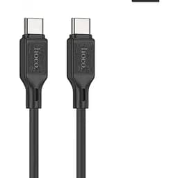 Кабель Hoco X90 Cool 60W silicone charging data cable for Type-C to Type-C Чорний