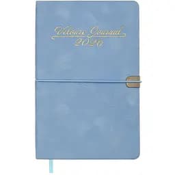 Еженедельник датированный Buromax Velour 2026 A5 искусственная кожа голубой (BM.2710-14)