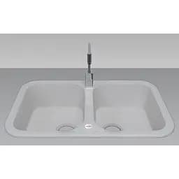 Кухонна мийка Adamant Twins 765x470x190 old stone 305223, Сірий - мініатюра 2