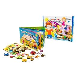 Детская развивающая "Книга на липучках" PuzzleOK Puz-88891, 71 деталь 11 страниц