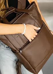 Жіноча сумка-рюкзак Sambag Cargo коричнева 45 х 31 х 15 см (93541020) - мініатюра 5