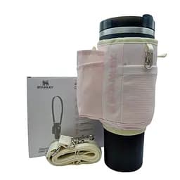 Сумка-чохол для термокухля Stanley Quencher 1,18 л (40 oz) з ремінцем і кишенями KT7001803 пудра