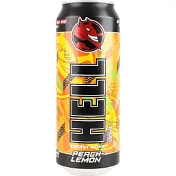 Напиток энергетический Hell Peach-lemon безалкогольный 0.5 л