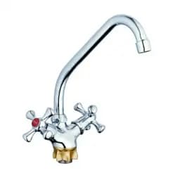 Змішувач для кухні Zegor DST4-А827 двовентильний Хром 30412